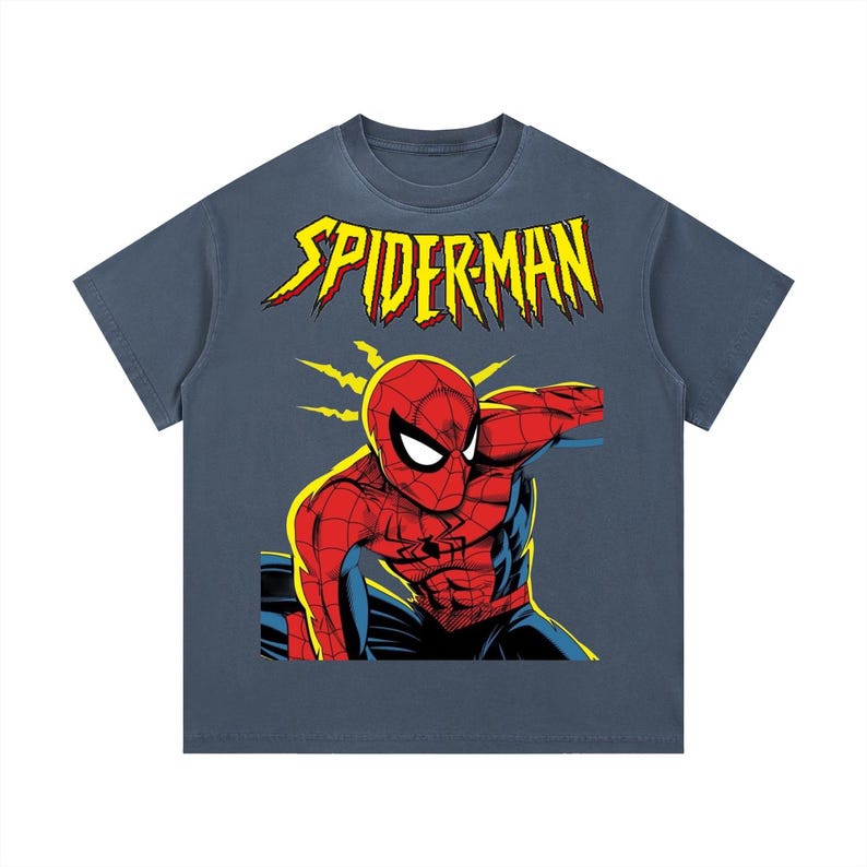 Spider-Man Comic Graphic T-shirt – 100% katoen, korte mouw, casual streetwear afbeelding 5
