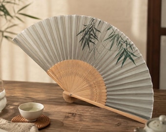 ヴィンテージ木製扇子：中国の鶴鳥装飾 - Etsy 日本