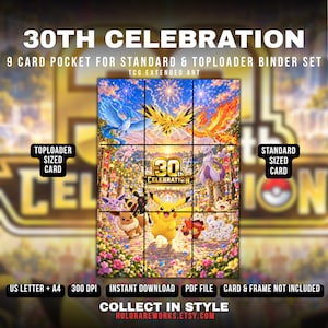 ポケモン30周年記念 スタンダードバインダー＆トップローダーバインダー用ディスプレイアート｜拡張イラスト（デジタルダウンロード）