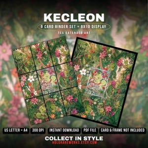 Lámina decorativa para carpeta de Kecleon TCG / Ilustración extendida para pared (descarga digital)