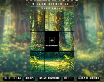 Pikachu TCG Binder Display Art | Extended Illustration | Forest Inspired (Digital Download)