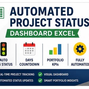 Dashboard dello stato del progetto in Excel / Strumento di monitoraggio KPI RAG e report sullo stato di salute del team / Modello PM