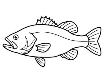 Fish Svg, Fish Outline Svg, Fish Template, Tropical Fish Svg, Minimal Fish Clipart, Fish Silhouette, Fish Vector, Instant Download