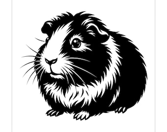 Guinea Pig Svg, Cute Pet Svg, Fluffy Rodent Svg, Guinea Pig Clipart Svg, Cavy Svg, Small Animal Svg, Guinea Pig Cut File Svg, Pet Svg