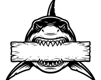 Shark In The Ocean Svg, Shark Svg, Shark Face Svg, Shark Design Svg, Shark Silhouette, Shark Name Svg, Shark Clipart, Great White Shark Svg