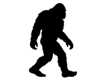 Walking Bigfoot Svg, Bigfoot Vector File, Bigfoot Clipart, Cut Files for Silhouette, Commercial Use, Digital Download