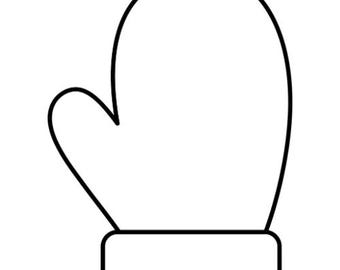 Mitten Outline Svg, Winter Glove Cut File, Cozy Winter Vector, Holiday Clipart, Cricut Cut File, Instant Download, Minimalist