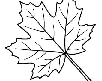 Maple Leaf Outline Svg, Maple Leaf Png, Leaf Clipart, Fall Cut File, Leaf Vectors, Digital Download, Commercial Use, Minimalist