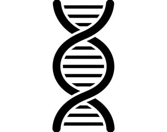DNA Strand SVG, Double Helix DNA Structure, svg, png, eps, Silhouette Clipart Cut File, Instant Download, Commercial Use
