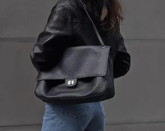 Schultertaschen aus echtem Leder, Tragetaschen aus weichem Rindsleder, lässige Lederhandtaschen