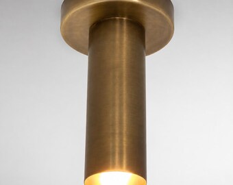 Plafonnier encastré en laiton Alden – Luminaire minimaliste moderne, style milieu du siècle