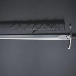 Hand Forged Medieval Longsword 36" | 5160 Carbon Steel Sword | Rosewood Handle | Fantasy Display |