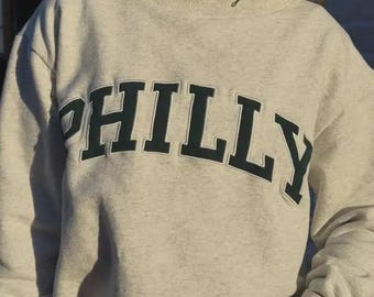 Customized Embroidered Philly Mockneck | Heavy Organic Cotton Fleece | Boxy Fit | Gift for Her