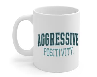 Vit Aggressiv Positivitet 33 cl Kaffemugg | The Middle Six