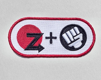 Retro Arcade Dragon Punch embroidered iron-on/sew on patch