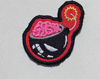 Bomb Brain embroidered patch
