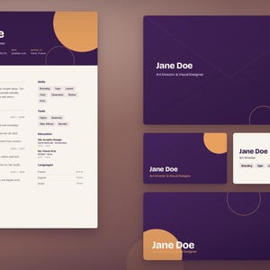 Modern CV Resume Template | Bold Creative Design (HTML, PDF Download)