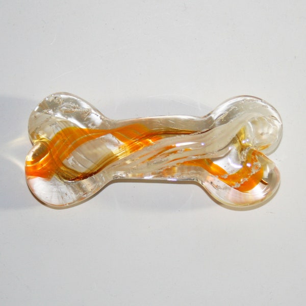 Memorial Glass Dog Bone Sculpture