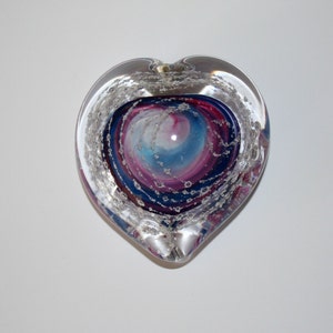 Memorial Glass Heart Paperweight, Cremation Ashes, Pet, Contact Us at www.kevinfultonglass.com For Other image 5