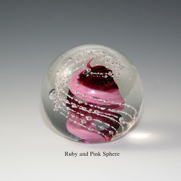Memorial Glass Sphere Paperweight, Cremation Ashes, Pet, Contact Us at www.kevinfultonglass.com For Other