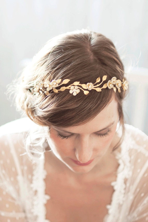 Bridal Headband Flower Vine Headband 