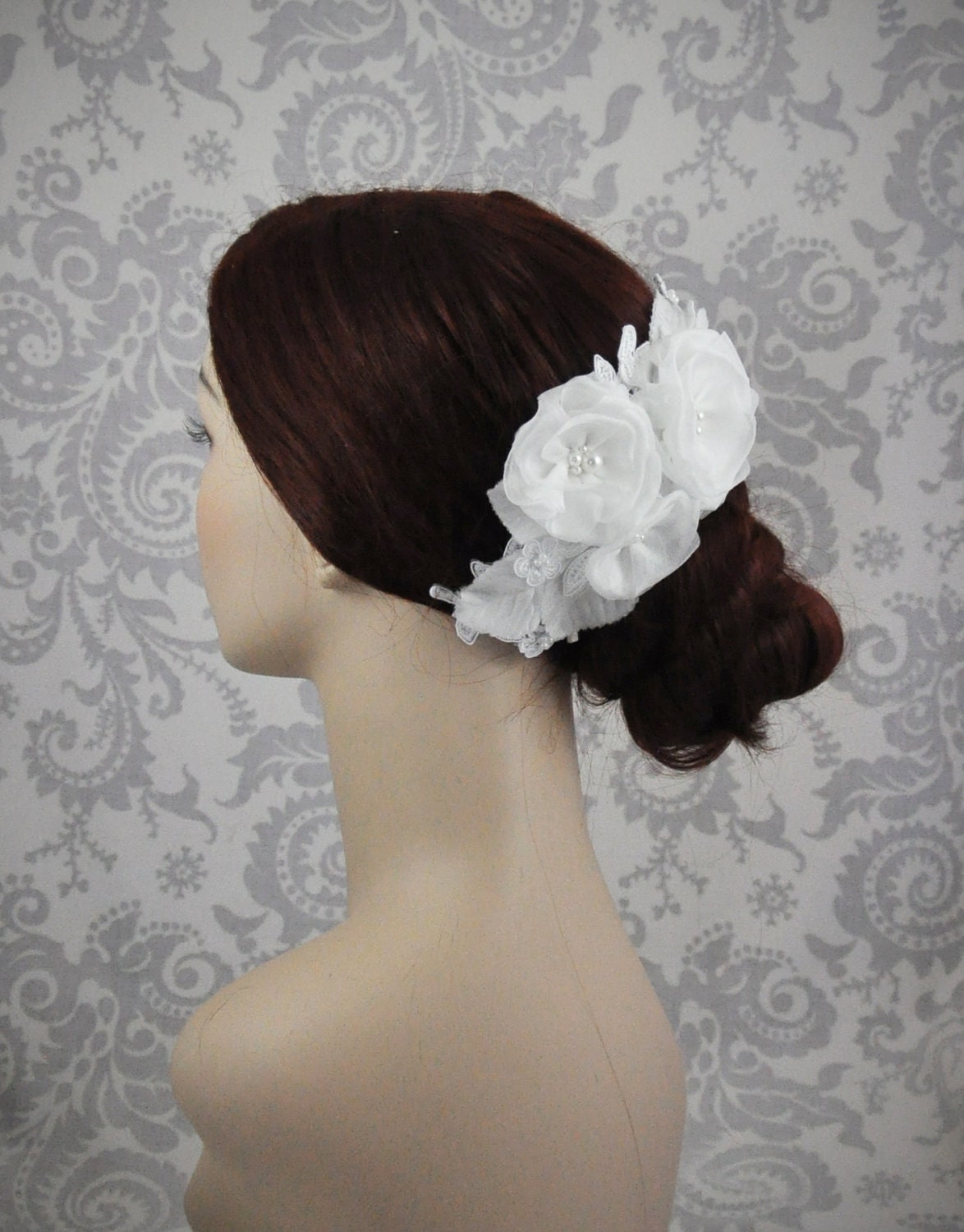 Birdcage Veil Handmade Silk Flowers and Lace Bird Cage Veil Etsy