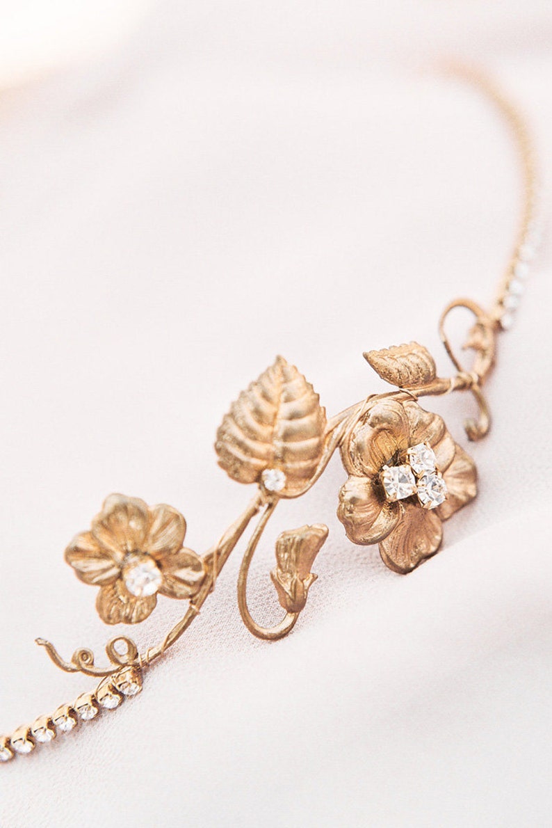 Lily Flower Crystal Bridal Headband 229HB Etsy
