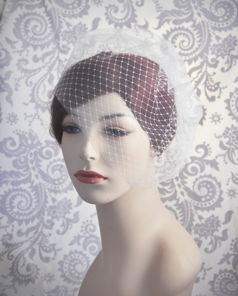 Double Layer Birdcage Veil Bridal Veil With Tulle and French Etsy