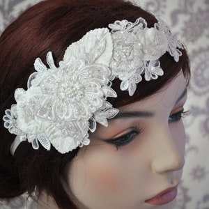 Lace Headpiece Bridal Hair Accessories Lace Headband Bridal - Etsy