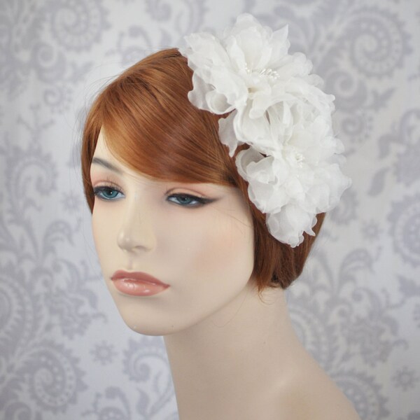 White Silk Flowers Etsy