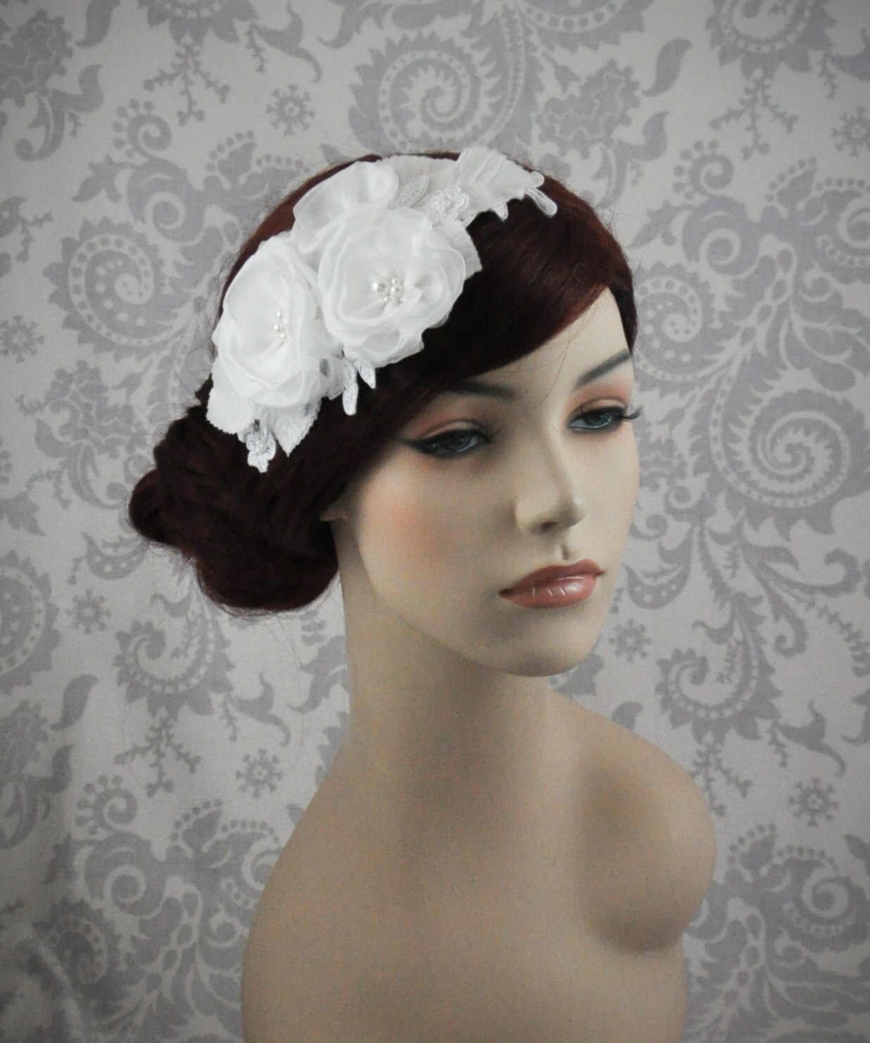 Birdcage Veil Handmade Silk Flowers and Lace Bird Cage Veil Etsy