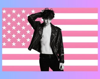 Jack Wolfe Pink Flag Tapestry | Shadow and Bone Fan Decor | TV & Musical Wall Art | Aesthetic Dorm Room Decor