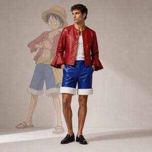 Monkey D. Luffy Jacket – One Piece Handmade Cosplay Outfit - Anime Inspired Costume