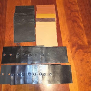 Leather Squares Assorted Sizes, Genuine Leather Pieces, Craft, Wallet, Earrings & Patchwork Supplies