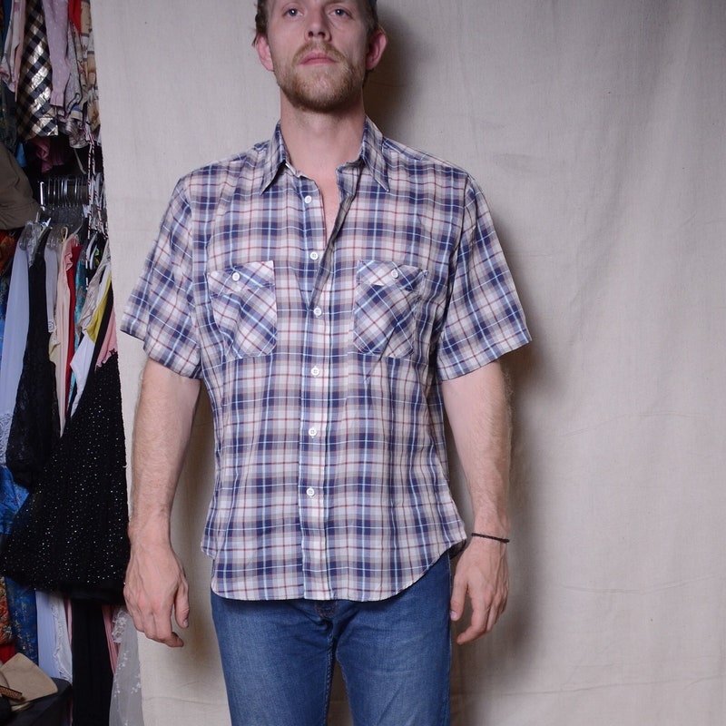 Korean Style Plaid Shirt - Etsy
