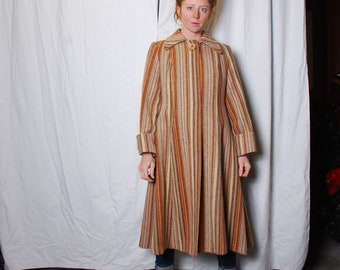 striped duster coat