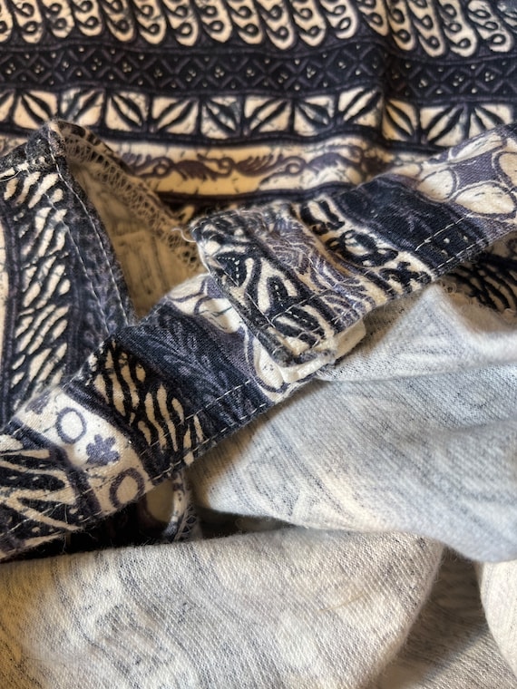90s medium blue leotard thong bodysuit onesie abstrac… - Gem