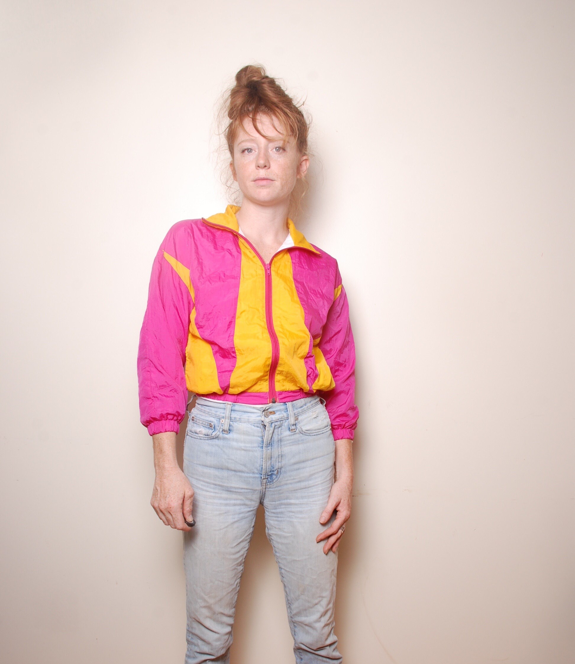 Cropped Windbreaker Jacket Zip 