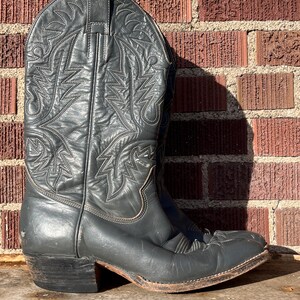 Vintage 80s Black Chris Romero cowbow boots 8 Romero Boots - Etsy main image 2