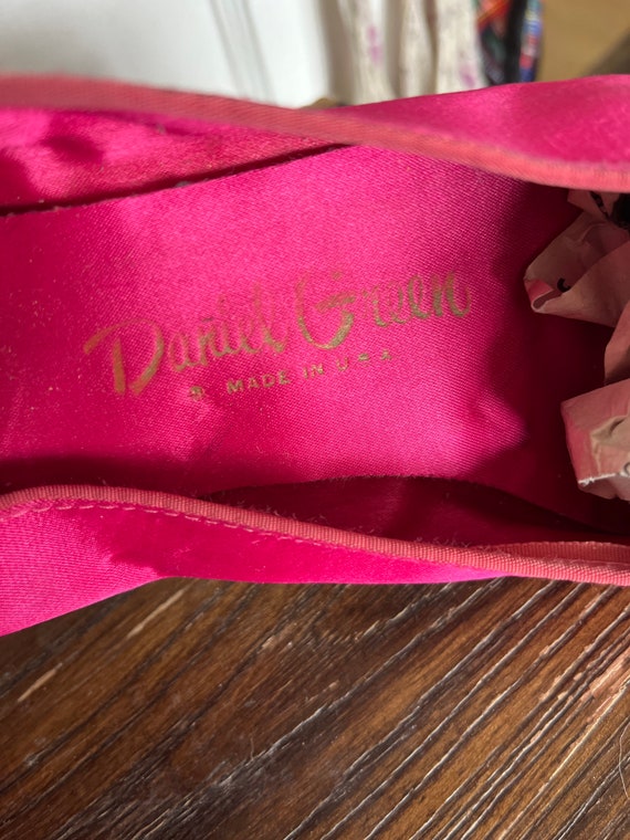 60s 7.5 women pink Daniel Green boudoir bedroom s… - image 4