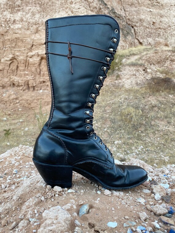 lace up knee high riding boots