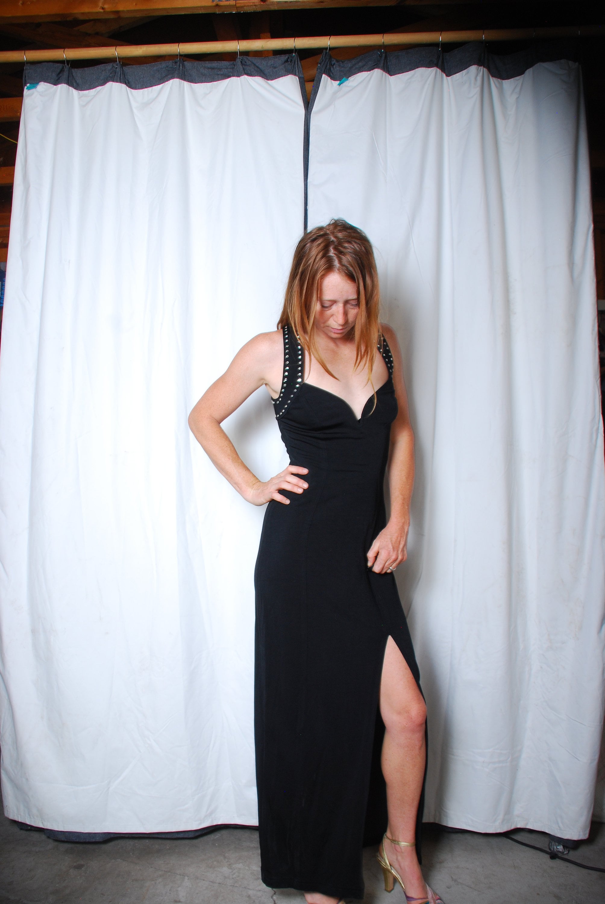90s Large Tadashi Bodycon Maxi Dress Event Prom Wedding Date