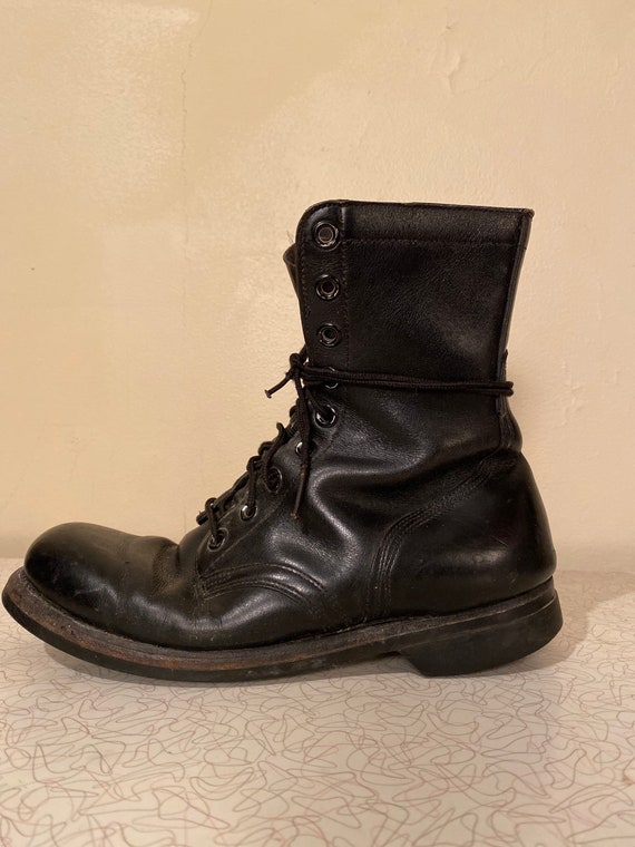 Vintage mens 9.5 combat boots steel round toe work shoe mens | Etsy