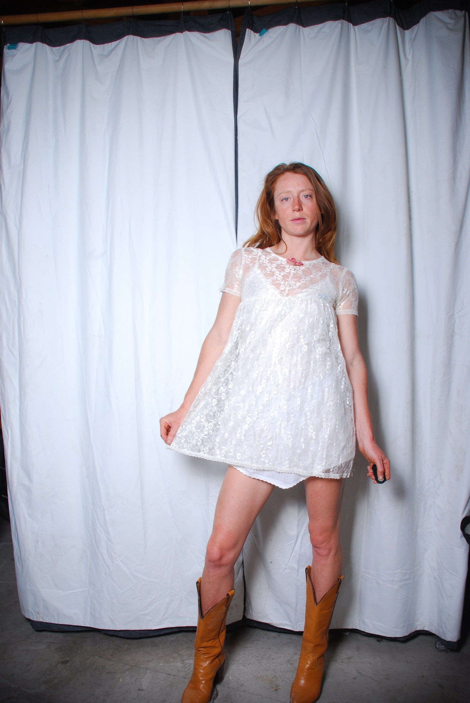 90s kids 12 off white lace dress floral see through sheer Etsy