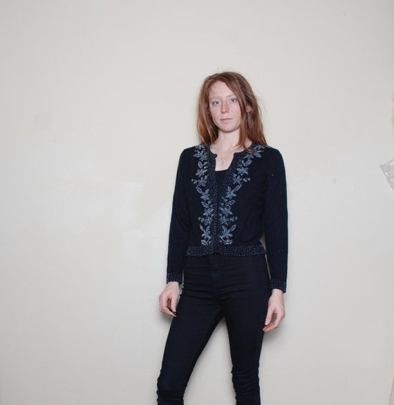 Fancy black cardigan sweater 2025