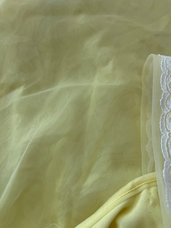 Vintage small medium yellow nightgown long maxi l… - image 10