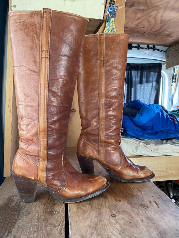 New.. Worthington Brown Leather Low Heel Riding Boots Size 6 1/2 - clothing  & accessories - by owner - apparel sale -...