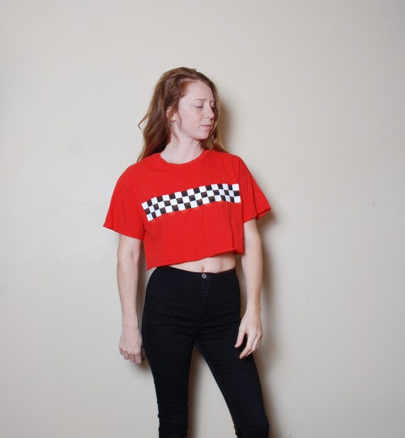 red and black check t shirt mens