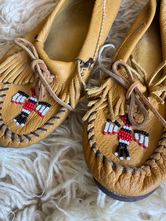 Vintage 7 US Minnetonka moccasin shoes slippers w… - image 4