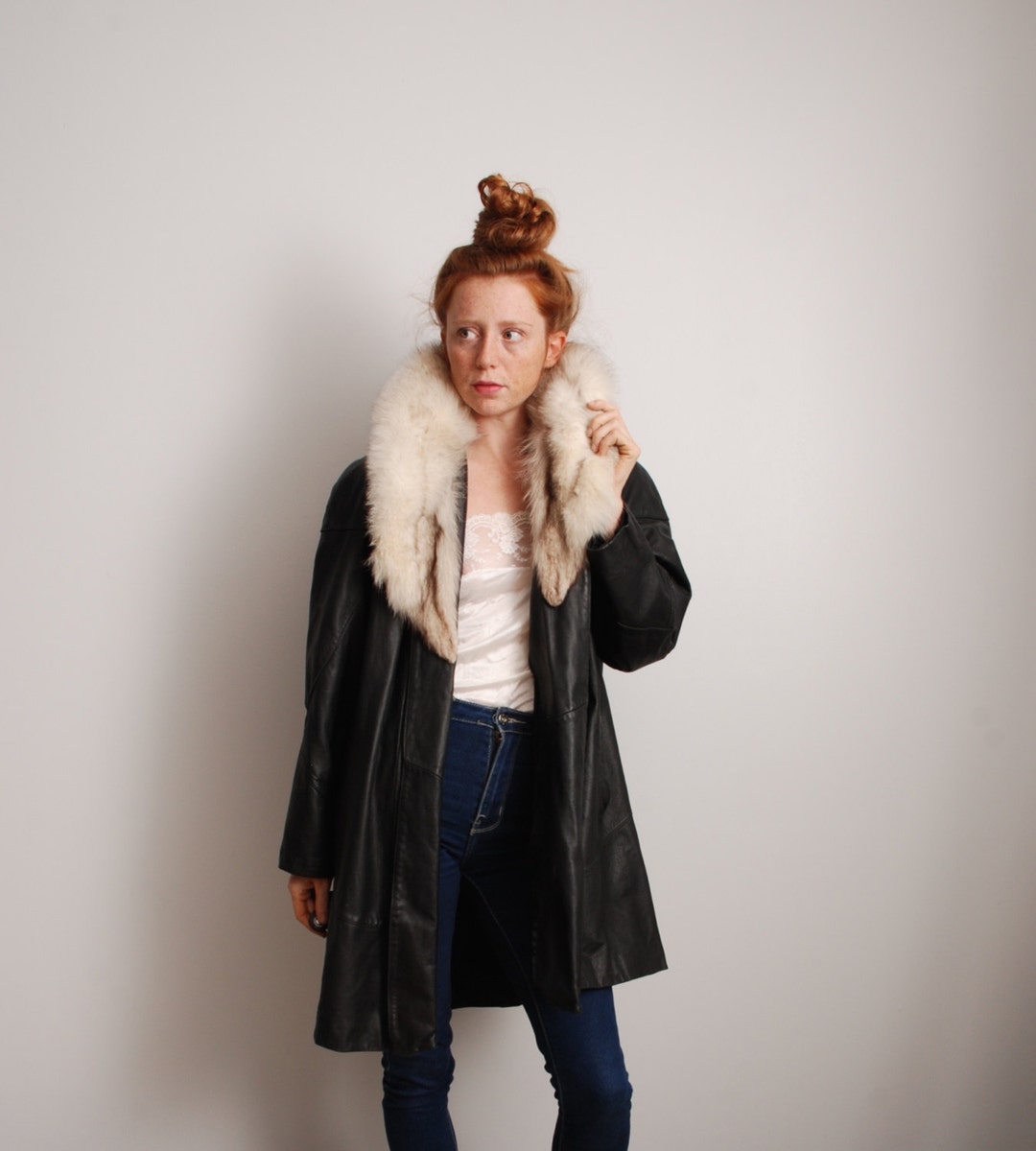 ジャケット・アウター PECOCLUB vintage like fake fur coat Vintage Avec Tu Faux Fur Coat | eBay